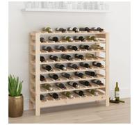 Wine Rack Solid Pine Wood Natural 109.5x30x107.5cm 80 Bottle Rustic for Wine