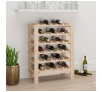 Wine rack solid pine wood natural 61.5x30x82 cm 80-bottle rustic display wallfix