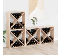 vidaXL Wine Rack 4 pcs Natural 62 x 25 x 62 cm Solid Pine Wood