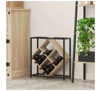 Wine Rack Sonoma Oak 51x18x52.5cm Engineered Wood 16 Bottle Modern Storage Shelf