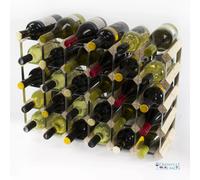 Cranville wine rack storage 30 bottle pine wood and metal wine rack assembled