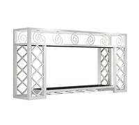 Wine Rack Wall Mounted, Hanging Wine Bottle Holder with Glass Holder, Metal Bar Liquor Display Shelf, No Assembly Required