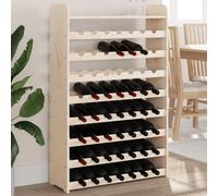 Wine Rack with Top Board 72.5x25x111.5 cm Solid Wood Pine Berkfield Home Brown One Size