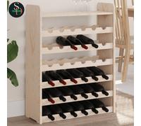 vidaXL Wine Rack with Top Board 67.5x25x87 cm Solid Wood Pine