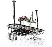Wine rackWine Rack Ceiling Wine Racks,Bar,Restaurant,Wine Glass Rack,Home Red Holder Rustic Hanging Metal for Bottle/Glass/Stemware, Wall Mounted Industrial Wine Shelf,80Cm Marriage Comforta Safehappy