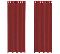 (wine red, 140 x 300 cm) vidaXL Voile Curtains 2 pcs net curtain sheer curtain