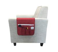 (Wine Red) 5 Pockets Sofa Arm Rest Tv Remote Control Tidy Organizer Holder Chair Couch Bag