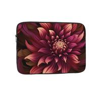 Wine Red Artistic Flower Laptop Bag 17 inch Business Briefcase Gifts for Men Women Water Resistant Laptop Sleeve Carry On Laptop Case Shockproof Protective Computer Bag Notebook Case