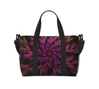 Wine Red Artistic Flower Print Gym Bag for Women, Weekender Overnight Bag,Personal Item Bag, Shoulder Bag for Women Men,One Size