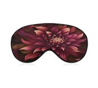 Wine Red Artistic Flower Sleep Mask Personality Eye Sleep Shade Cover Comfortable Breathable Sleeping Blindfold Soft Comfortable Night Eye Cover Adjustable Band Eye Mask for Men Women