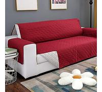 Wine Red Corner Velvet Leather Sofa Set I & U Shape Couch Armchair Recliner with Waterproof Non Slip Pet Protector Slipcovers for 3 2 & 1 Seater Living Room Furniture