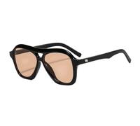 Wine Red Double Bridge Sunglasses, Pink Gradient Lenses & Chunky Frame(03)