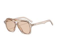 Wine Red Double Bridge Sunglasses, Pink Gradient Lenses & Chunky Frame(05)