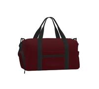 Wine Red Duffel Bag with Shoe Compartment - Lightweight Water-Resistant Holdall Gym Bag with Built-in Wet and Dry Separation Pouch