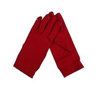 (Wine Red) Ladies Evening Wear Satin Short Wrist Gloves Cc