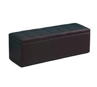 Wine Red Leather Folding Sto Cube Bench, Multi-Functal Footrest & Step Stool for Living Room, Bedroom, Office, Garden - 40x40x40cm (15.7x15.7x15.7in)