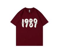 (Wine Red, M) Taylor Swift Unisex Hip-Hop Short Sleeve T-Shirt