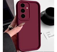 (wine red, Samsung A26) For Samsung S25 Plus S24 FE S23 Ultra S22 S21 A36 A56 A16 A55 A26 A54 A35 A15 A14 5G Candy Solid Color Shockproof Lens Protection Silicone Soft Case
