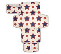 Wine Red Stars Dot Beige Reusable Waterproof pad with Tissue Pocket Diaper Changing pad Portable for Moms, Dads cambiador de pa?ales para Bebes