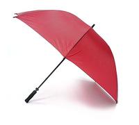 Wine Red Straight Stick Windproof Manual Open Golf Umbrella - 90cm Length, 120cm Canopy Span - Black Foam Handle - Mens & Ladies