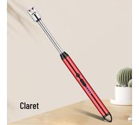 (wine red, Type-c interface) Customizable Electronic Gas Stove Igniter: Creative Kitchen Pulse Lighter