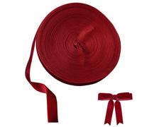 Wine Red Velvet Ribbon, 10 Yards Craft Velvet Ribbon for Gift Wrapping, Double Sided Vintage Velvet Ribbons, Christmas Ribbon for Xmas Wreath Tree Decoration, Hair, Bows Making, Crafts (10mm)