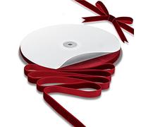 Wine Red Velvet Ribbon With Spool for Gift Wrapping, Wedding Decorations, Bouquet Wrapping, Craft DIY (3/8 Inch X 30 Yds)