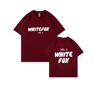 (Wine Red [White Label], XXL) Unisex Fashion Casual Short Sleeve T-Shirt, Independent Site Brand Logo Printed Cotton T-Shirt