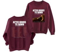 (wine red, XXXL) The Weeknd After Hours Til Dawn 2025 Tour Sweatshirt 2 Sided