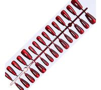 Wine Redness Fake Nails Christmas Winter Cats Eye Press On Almond/Short Square/Coffin False Glues On Glues On Nail