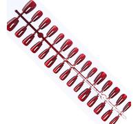 Wine Redness Fake Nails Christmas Winter Cats Eye Press On Nails Almond/Short Square/Coffin False Nails Glues On Nails