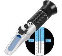 Wine Refractometer, BOWONG Hand Held Brix/Alcohol Refractometer with ATC for Wine Making Homebrew Kit, Dual Scale(Brix 0-40%, Alcohol 0-25%)