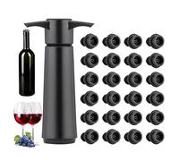 Wine Saver Pump with 24 Vacuum Stoppers,Wine Bottle Stoppers Wine Stoppers Vacuum, Reusable Bottle Sealer Keeps Wine Fresh for Kitchen Office Home Adult Party Favor Supplies,Ideal Accessories Gift