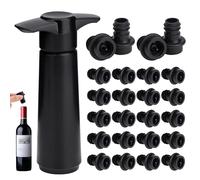 Wine Saver Vacuum Pump with 24 Reusable Stoppers - Airtight Bottle Sealer, Keeps Wine Fresh for Weeks, The Ultimate Kit for Home & Parties