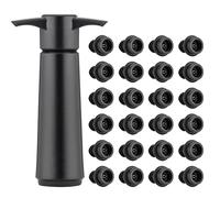 Wine Saver Vacuum Pump with 24 Stoppers, Reusable Bottle Stopper Silicone Wine Stopper and Preserver Bottle Sealer Keeps Fresh Wine Preservation Tool for Champagne Beer Sparkling