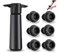 Wine Saver Vacuum Pump with 6 Stoppers,Wine Bottle Stoppers & Wine Stopper Wine Stopper Vacuum Keeps Wine Fresh,Reusable Bottle Sealer Keeps Fresh, Ideal Accessories Gift