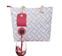 Wine Shopping Bag,Insulated Cooler Bag for Travel with Handle - Splash-Proof Wine Preservation Tote Bag for Travel, Wine Tasting, Picnics, Camping