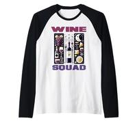 Wine Squad | Connoisseur Wine Design for Wine Drinker Raglan Baseball Tee