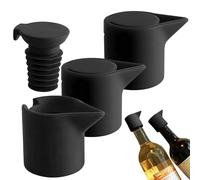 Wine Stopper - Airtight Champagne Stopper | Pack of 3 Silicone Wine Stoppers for Kitchen Outdoor Picnics Restaurants Wedding Planner Tastings