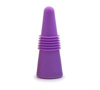 Wine Stoppers,304 Stainless Steel,and Silic Reusable Sealer,with Unique Grip Top for Wine and Beverage s Red Green Blue Black Purple(Purple)