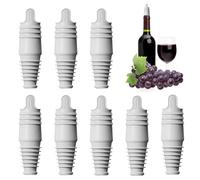 Wine Stoppers, 8 Pieces Reusable Soft Sealant | Bottle Stoppers, Airtight Lids for Wine, Beer, Champagne, Travel, Home, Bar, Party, Dinner and Restaurant
