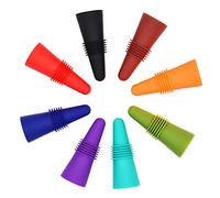 Wine Stoppers Beverage Bottle Sealer Soft Silicone Wine Bottle Stoppers Corks with Grip Top for Keeping Wine Champagne Fresh, 8 Pack