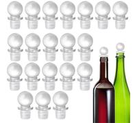 Wine Stoppers Glass Ball Caps 50Pcs Wide Open Design Mini Desktop Flower Arrangement Bottle Cap for Special Occasions Keeping Champagne Fresh