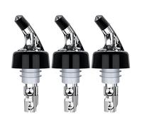 Wine Stoppers Pourer Liquor Bottle Pourers 1oz Measured Spirits Alcohol Automatic Wine Spouts Drink for Cocktail Decanter(3pcs whitewithcaps)