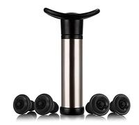 Wine Stoppers Pourer Wine Stopper with Vacuum Pump Bar Accessories Air Lock Aerator Stainless Steel Bottle Keep Fresh Saver Sealing Decanter(5pcs)