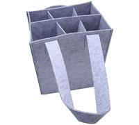 Wine Storage Bag - Felt Tote For 6 Bottles Of Wine, Portable Felt Tote With Handles, Insulated Wine Bag Wine Carry Bag, Insulated Wine Bag For Wedding, Travel, Light Grey, Se référer au descriptif