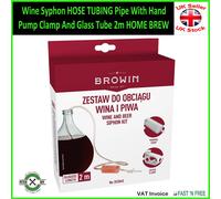 Wine Syphon HOSE TUBING Pipe With Hand Pump Clamp And Glass Tube 2m HOME BREW
