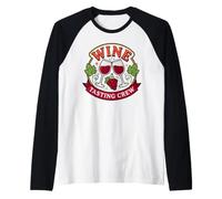 Wine Tasting Crew Vineyards Tour Enthusiast Raglan Baseball Tee