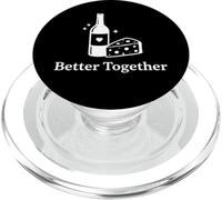 Wine Tasting Drinker Funny Wine and Cheese Bottle Glass PopSockets PopGrip for MagSafe