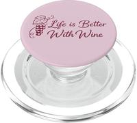 Wine Tasting Drinker Life Is Better With Wine Bottle Glass PopSockets PopGrip for MagSafe